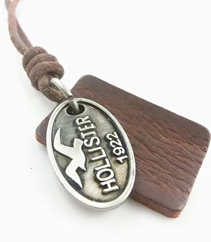 Genuine Leather Necklace Vintage Jewelry Women Fashion European Brand Key Pendant Necklaces Men VLN399 | Украшения и аксессуары