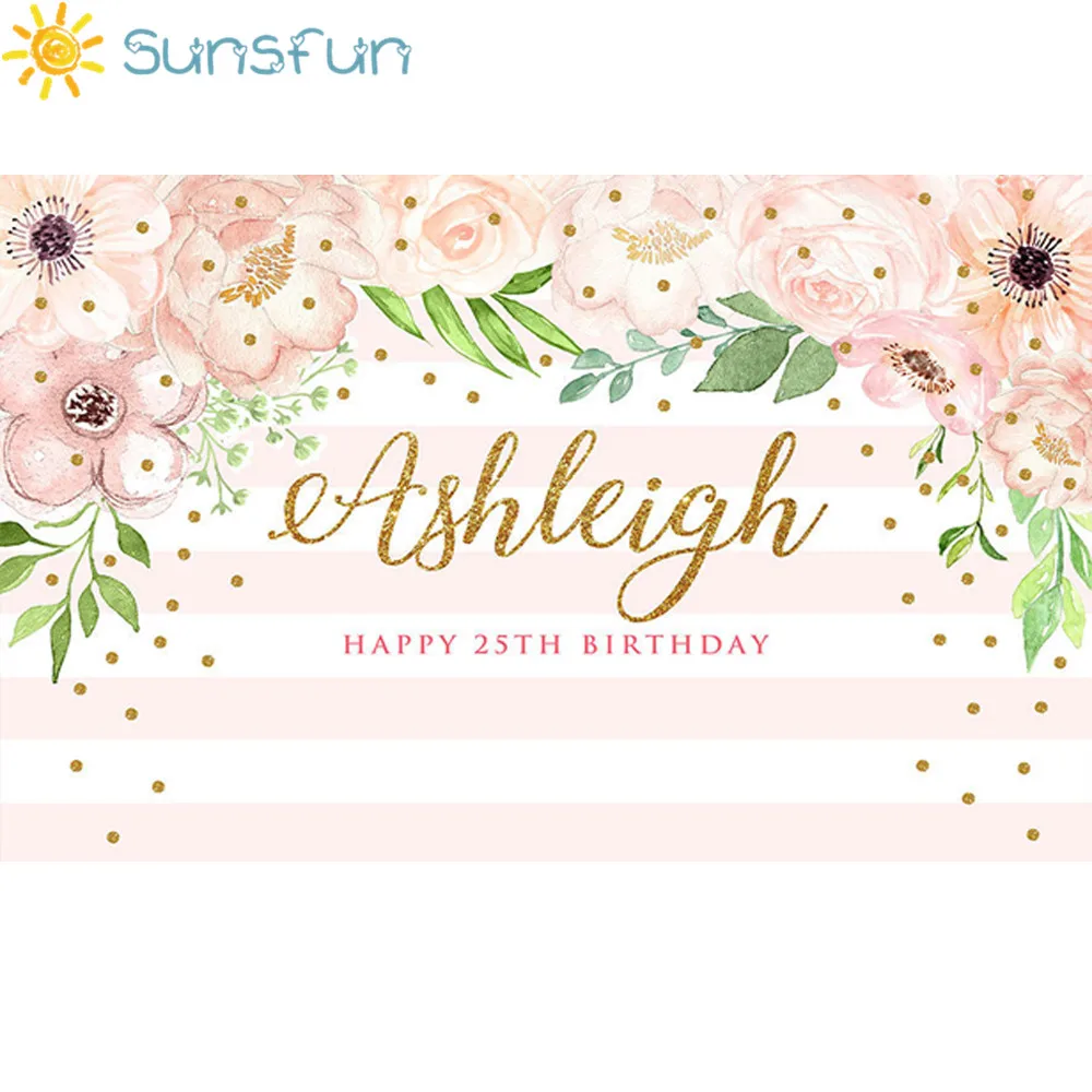 Sunsfun 5x3 фута розовый и мятно зеленый цветочный фон для взрослых Печатный день