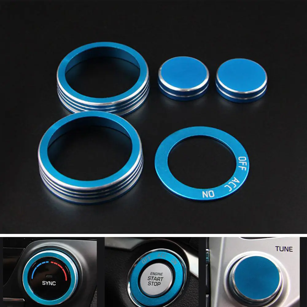 5x синяя/Серебристая/красная/Розовая Автомобильная Кнопка кондиционирования