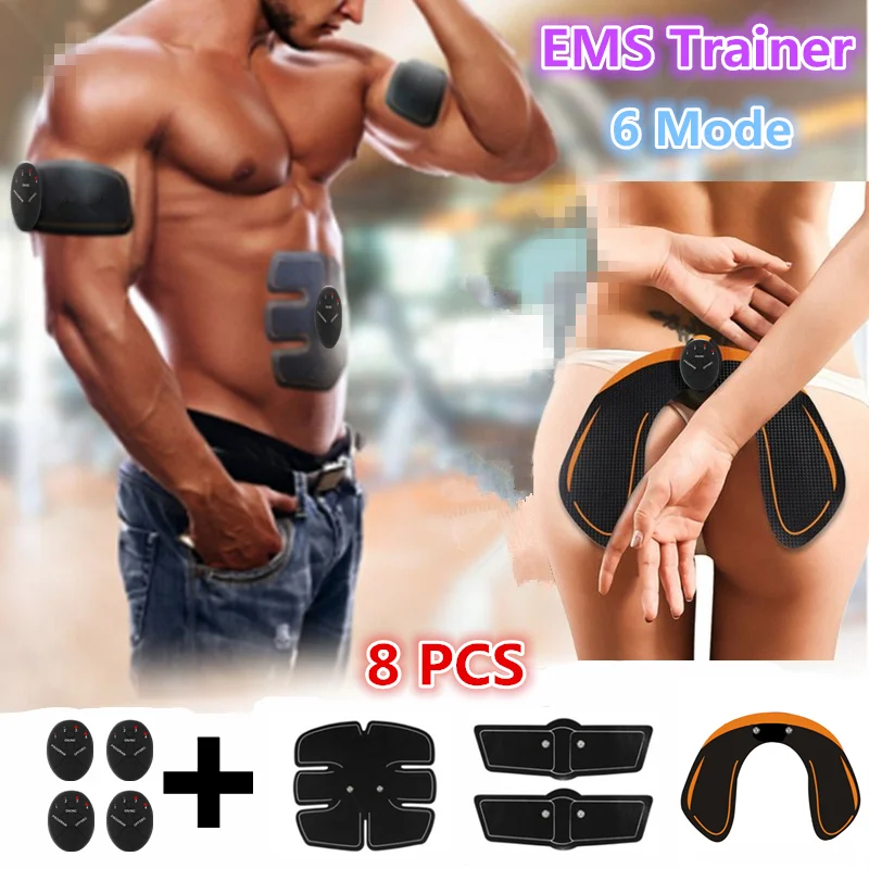 Unisex Smart Electric muscle stimulator Abdominal ABS ems Hip Trainer fitness Buttocks Shaper Weight loss slimming Massage Belt