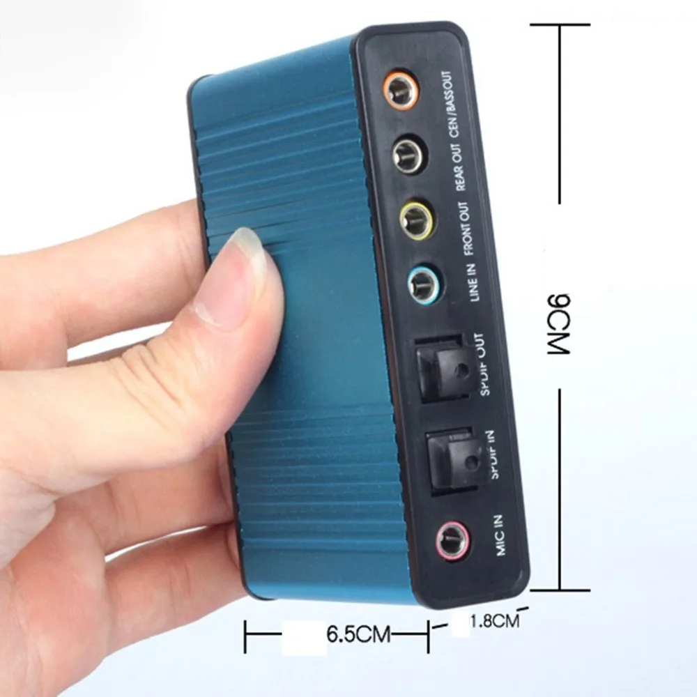 Внешняя звуковая карта USB 6 Каналов 5,1/7,1 адаптер окружающего звука аудио USB 2,0 оптическая Звуковая карта адаптер для ПК ноутбука