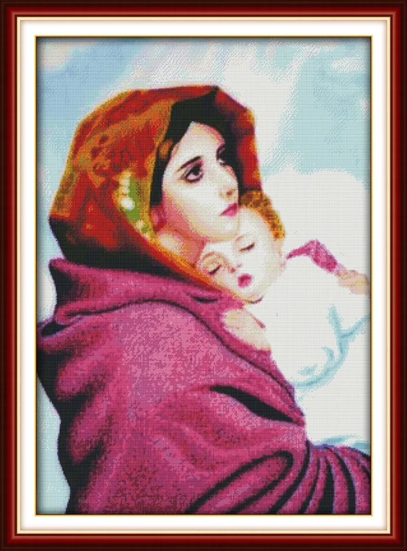 

Holy mother & holy son cross stitch kit people 18ct 14ct 11ct count print canvas stitches embroidery DIY handmade needlework
