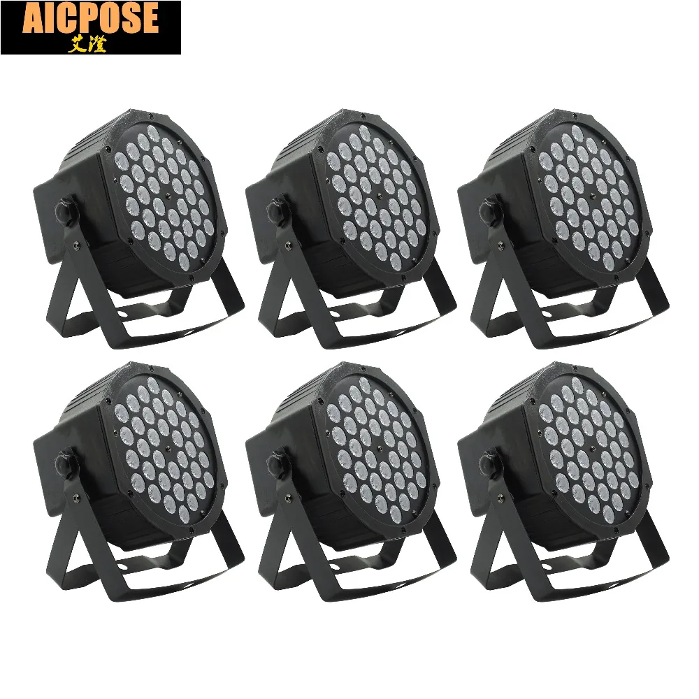 6 шт./лот Светодиодный светильник Par 36x3 Вт 36 RGB Светильник с 3/6 каналами DMX512 Master Slave
