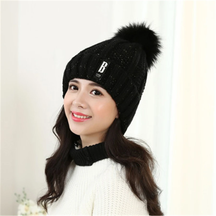 Новый популярный логотип B письмо маркировка с бархат теплой зимы шляпу