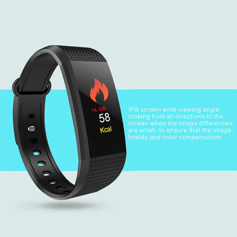 Smart Band I9 Цвет Экран IP68 Водонепроницаемый сердечного ритма Фитнес браслет с крови Давление Монитор кислорода Smartband