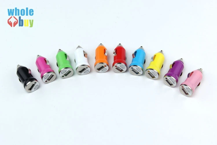 200 шт./лот красочное автомобильное зарядное устройство Mini USB для IPhone 5 5s 4 4G 3G IPod ITouch