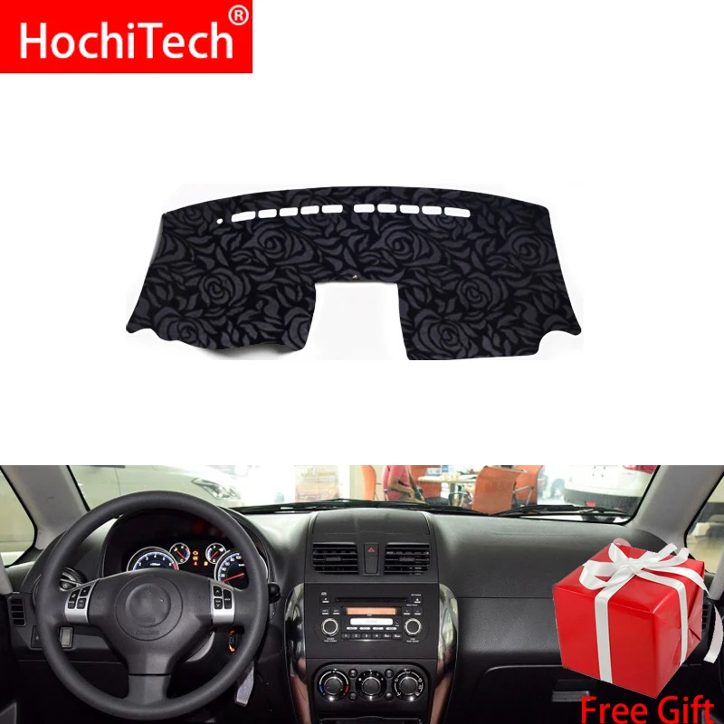 Нескользящий коврик для приборной панели с рисунком розы накладка на приборную