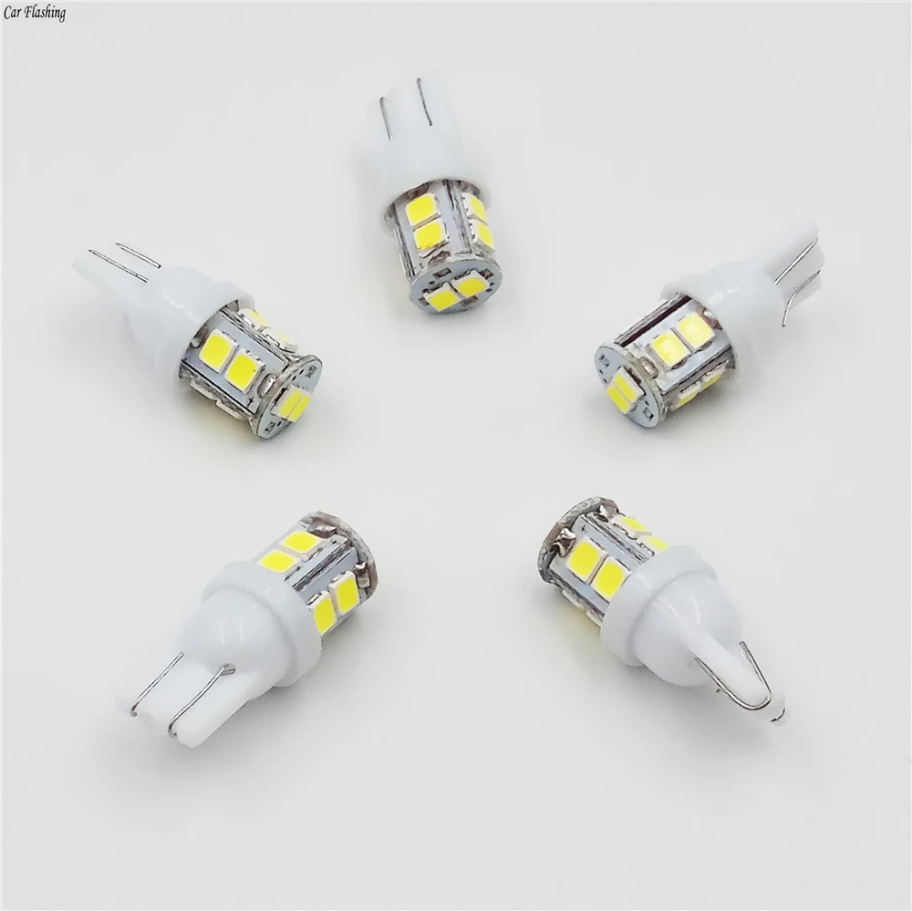 Автомобильный мигающий 100 шт. светодиод T10 10 SMD 1210 светодиодный s 10SMD автомобильный