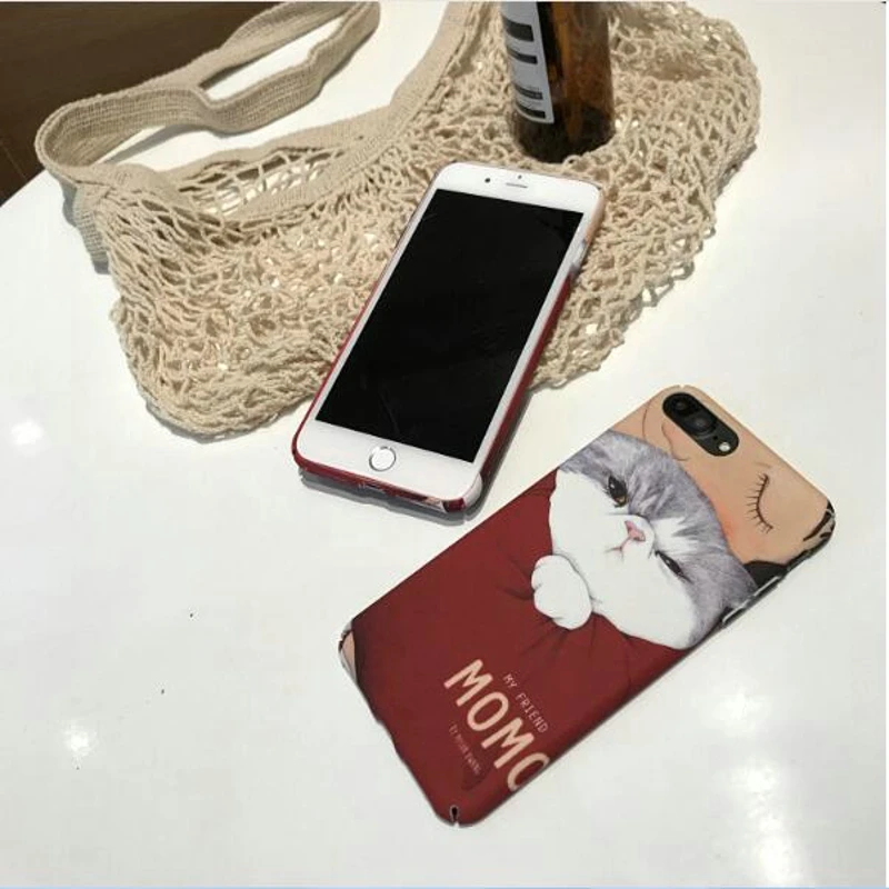 Прекрасный ленивый кот телефон чехол для Iphone 6 S 7 8 Plus X XS мультфильм жесткий PC