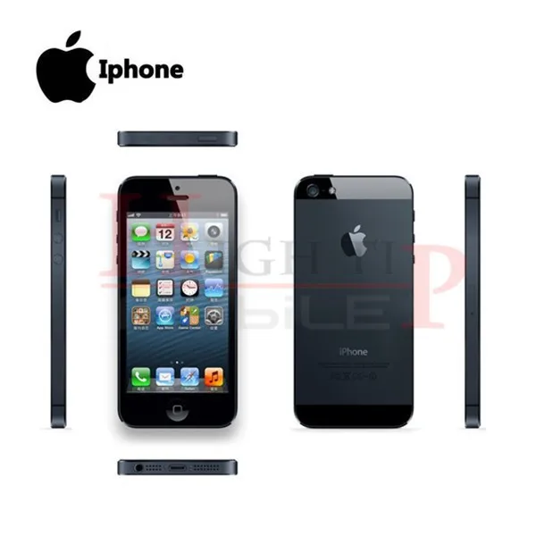 Заводской Iphone 5 герметичная коробка разблокированный мобильный телефон Apple 16GB 32GB rom 16GB 32GB 64GB IOS 4,0 дюймов 8MP wifi gps б/у
