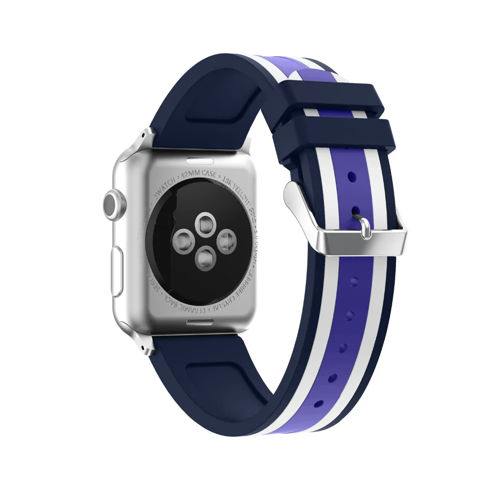 Osrui силиконовый ремешок для спортивных часов для Apple Watch, версии 4 полосным 44 мм 40 мм, correa, наручных часов iwatch серии 4/3/2/1 42 мм/38 мм браслет на запястье с резиновой лентой