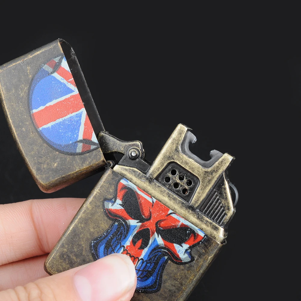 Курительная трубка и череп шаблон прикуриватель USB электронный перезаряжаемый