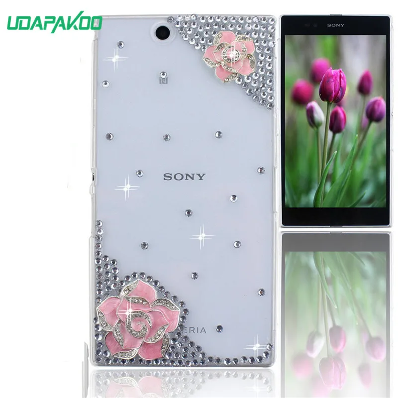 Шикарный пластиковый чехол со стразами для Sony Xperia X XA XA1 Ultra XZ XZ1 XA2 PLUS XA3 L1 M2 M4 M5 T3 Z3