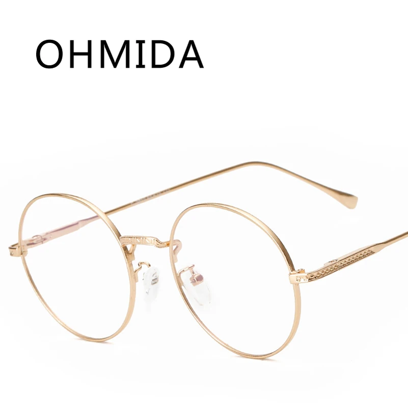 Ohmida Лидер продаж Для женщин круглые очки Рамки оптический унисекс Винтаж