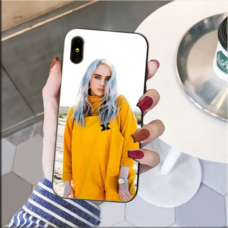 Yinuoda Billie Eilish Khalid TPU Мягкий силиконовый черный чехол для телефона Apple iPhone 8 7 6 6S Plus X XS