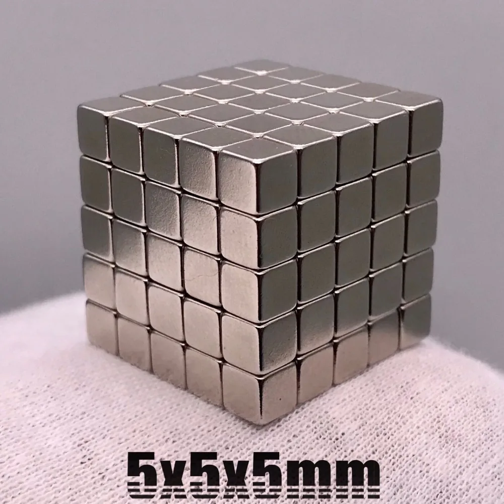 50 шт. 5x5x5 Неодимовый Магнит куб 5 мм N35 Постоянный NdFeB супер сильные магнитные