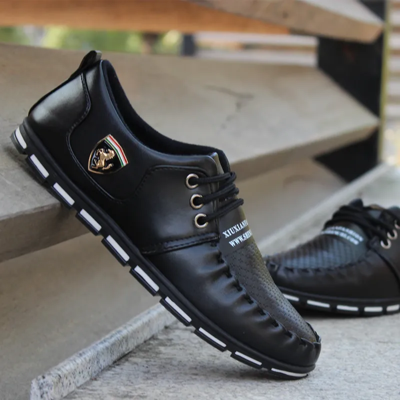 GOXPACER autumn men shoes 2018 Moccasins casual british style popular flats fashion small leather single New | Обувь