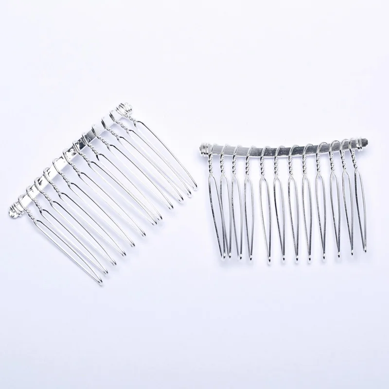 

10pcs 12/15/20 teeth Gold/Silver Color Hairpin hair comb Wedding Hair Accessories Metal Bridal Hair Combs DIY Jewelry