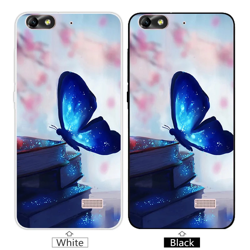 Для Huawei Honor 4C/G Play Mini Синий Мягкий силиконовый чехол для 4C Capa Full Skull Phone Fundas