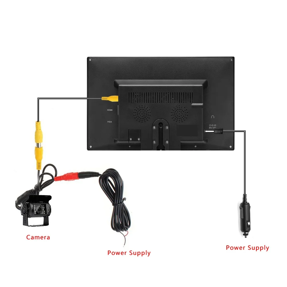 9 дюймов TFT lcd цветной видео монитор CCTV монитор экран HDMI VGA BNC AV вход для ПК CCTV безопасности и стенд вращающийся экран
