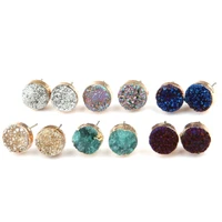 new hot wholesale jewelry women handmade natural crystal ear studs