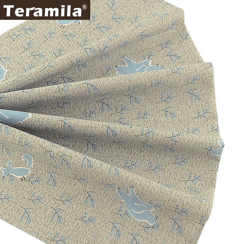 Teramila Новый 100% хлопок саржевая ткань стеганый серый Tecido шитье лоскутное Telas Сделай