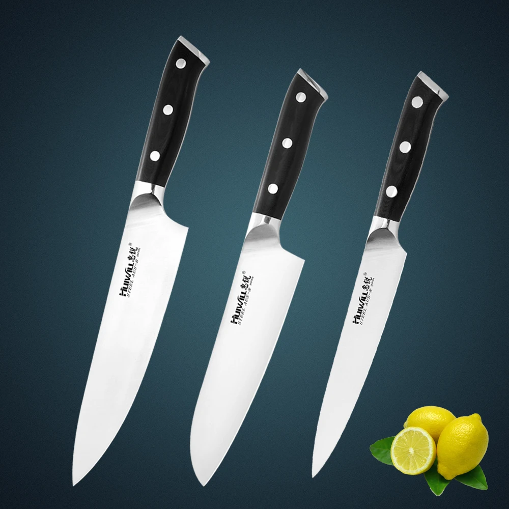 Huiwill высокое качество японский aus 8 Нержавеющая сталь шеф повар santoku кухонный Ножи