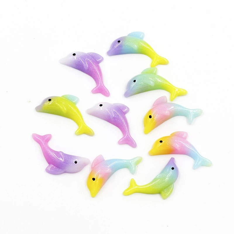 10 шт./пакет смолы Единорог дельфинов юбка радужных цветов для девочек модели