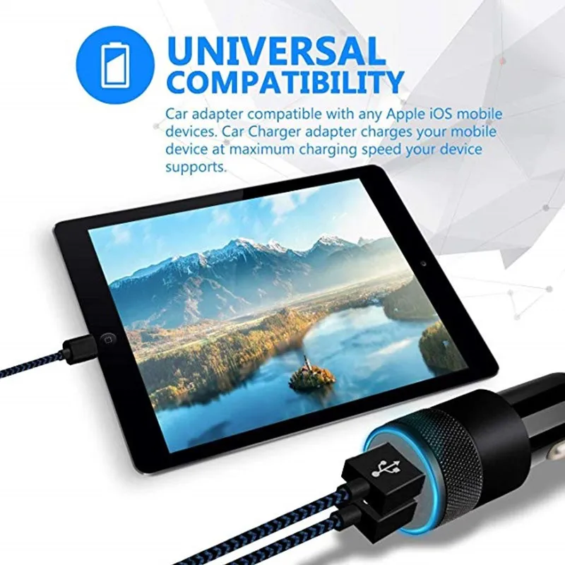 Автомобильное зарядное устройство адаптер 3 фута USB кабель для Samsung Galaxy A9 A7 2018 A8 A6