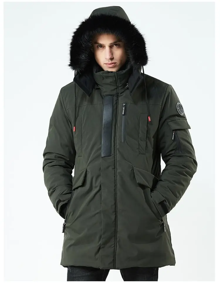 

Men's windbreak wool neck warm jacket outwear male hooded top coat cotton fashion clothes dropshipping hot sale zipper clothing