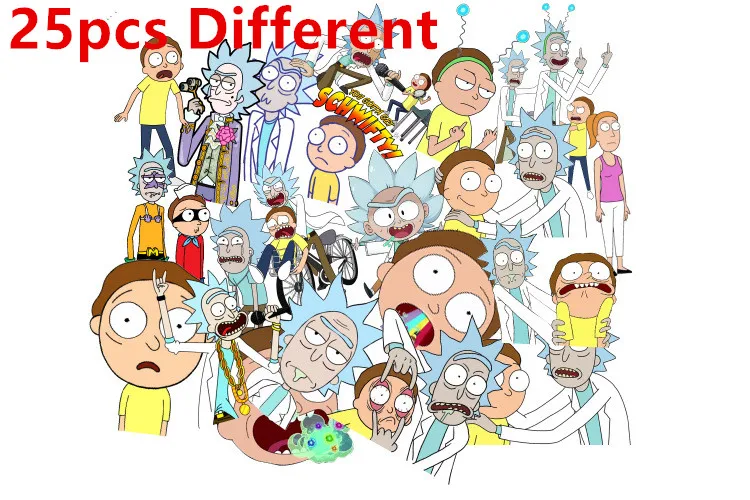 25 шт/лот Рик и Морти Милая мультяшная собачка стикер водонепроницаемый