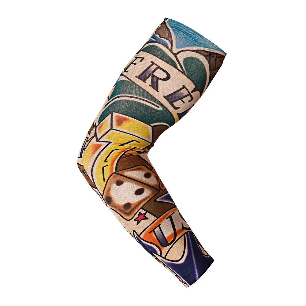 Гетры для рук нейлоновые эластичные накладные временные тату рукава