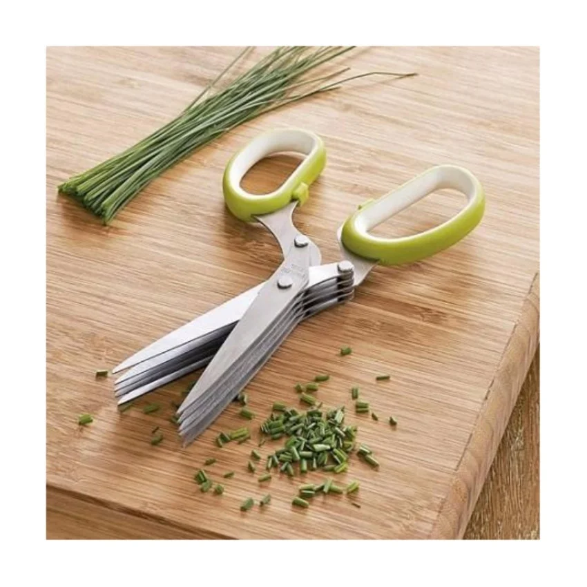 19cm Minced 5 Layers Cutter Herb Kitchen Basil Spices Chopped Laver scissor Shredded tool cut Cook Rosemary Scallion | Дом и сад