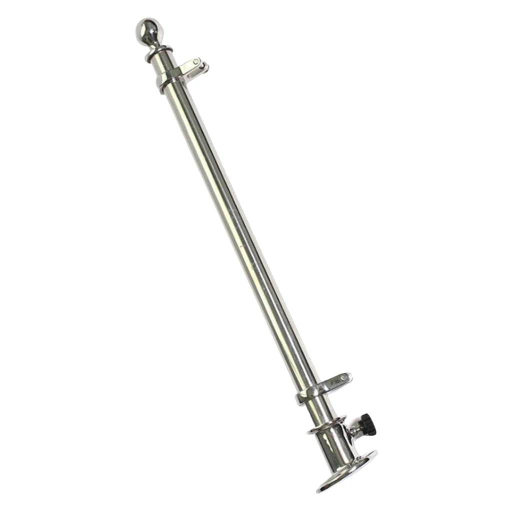 

18'' Boat 316 Stainless Steel Deck Flag Pole with Socket Base
