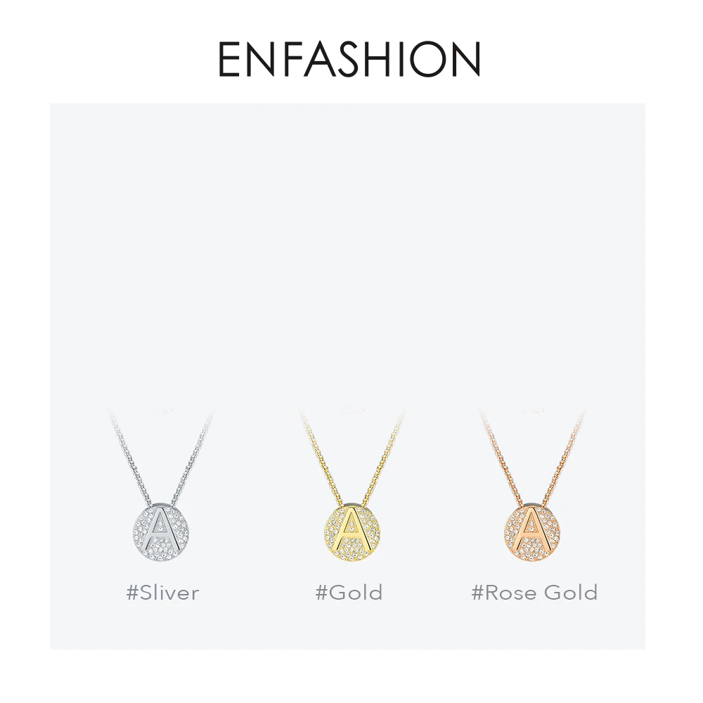 Ожерелье с подвеской буквой Enfashion подвеска из нержавеющей стали золотого цвета