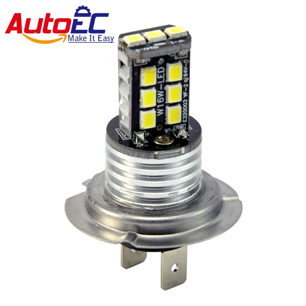 AutoEC 2 шт. H7 15SMD 2835 LED 64210 автомобиль авто DRL Противотуманные ходовые фары лампа DC12V