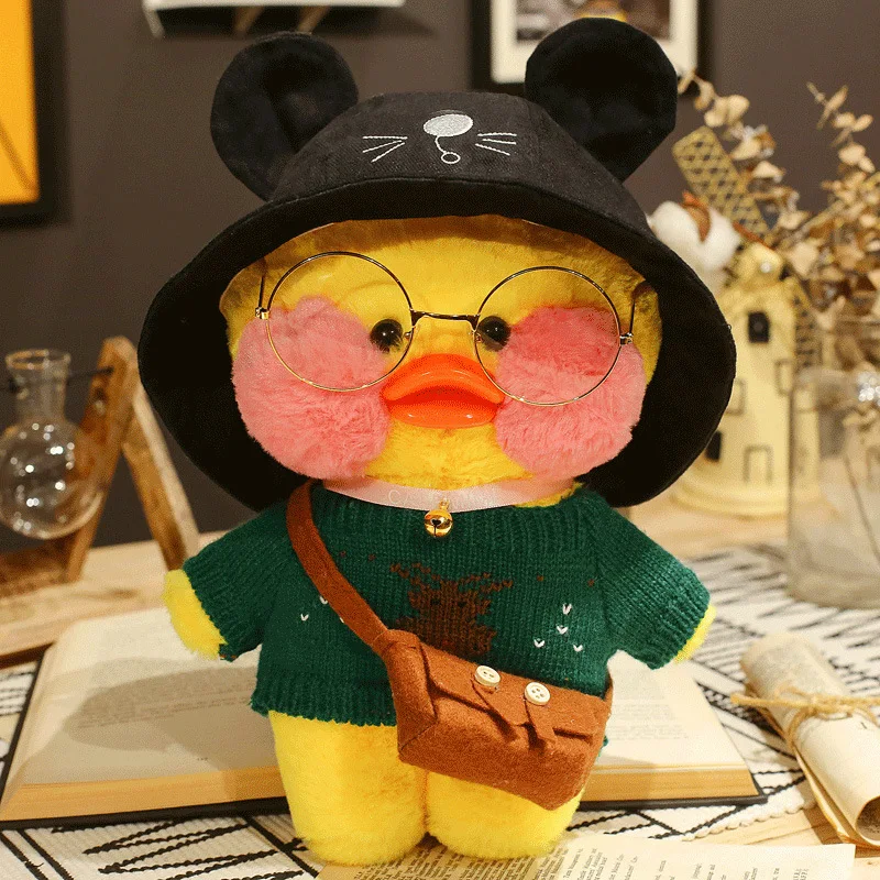 Kawaii Lalafanfan кафе Гиалуроновая кислота утка плюшевая игрушка по мотивам