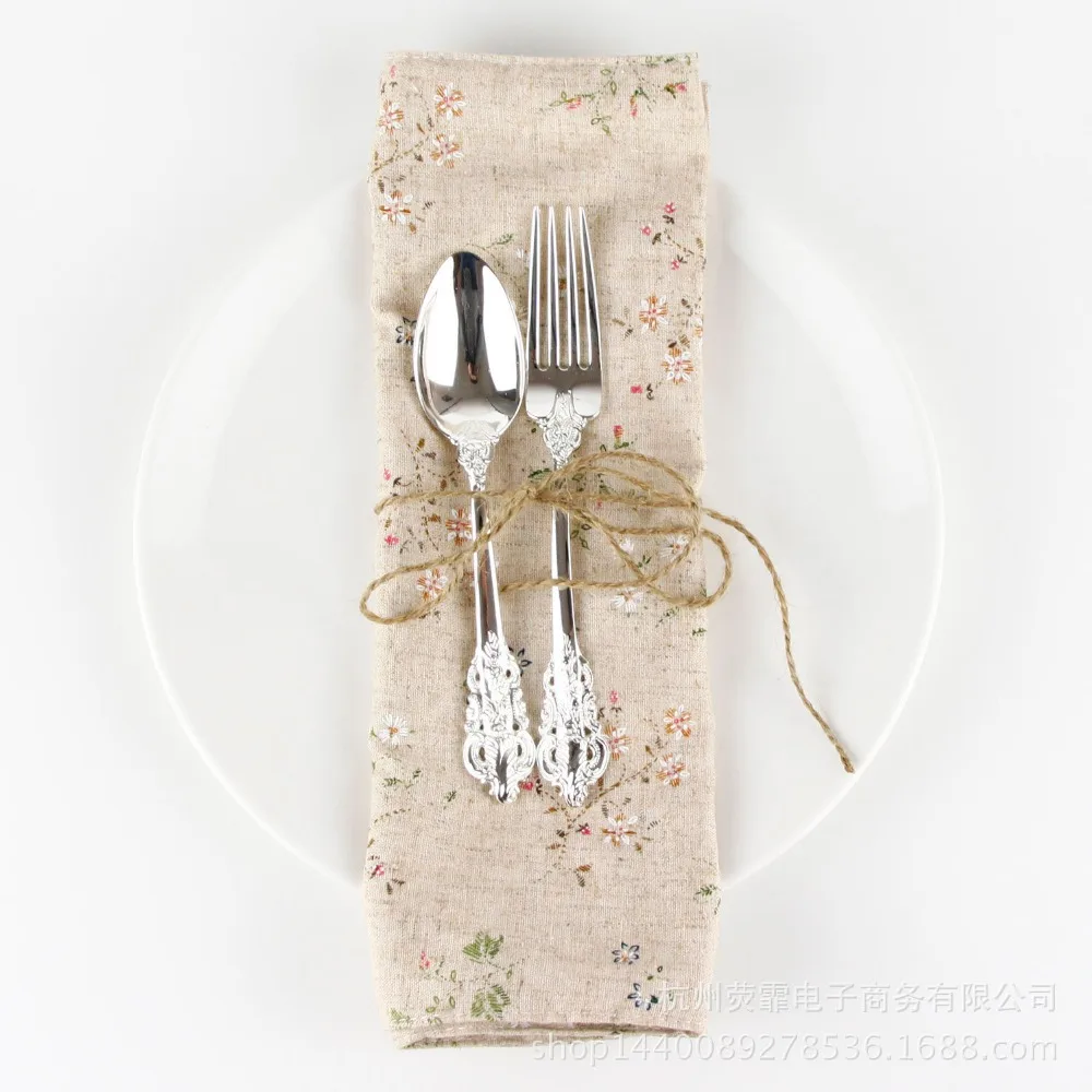 2 шт./лот популярная ткань с принтом льняная салфетка теплоизоляционный коврик