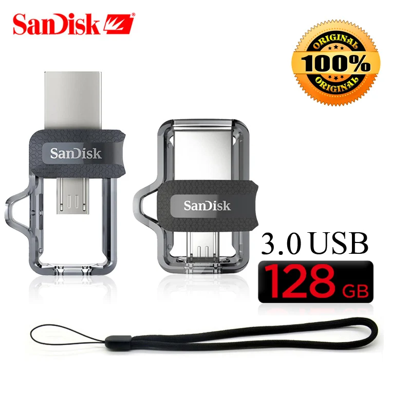 SanDisk sdd3 OTG мини флеш накопитель 32 ГБ 16 3 0 USB 128 64 для ПК и телефонов Android|USB