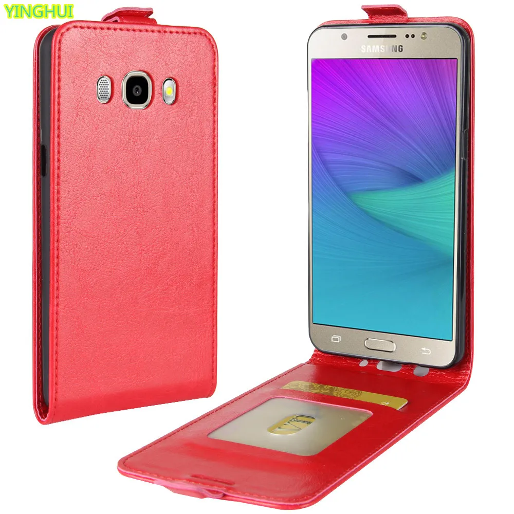 Чехол для Samsung Galaxy J5 2016 роскошный кожаный Вертикальный флип-кошелек чехол