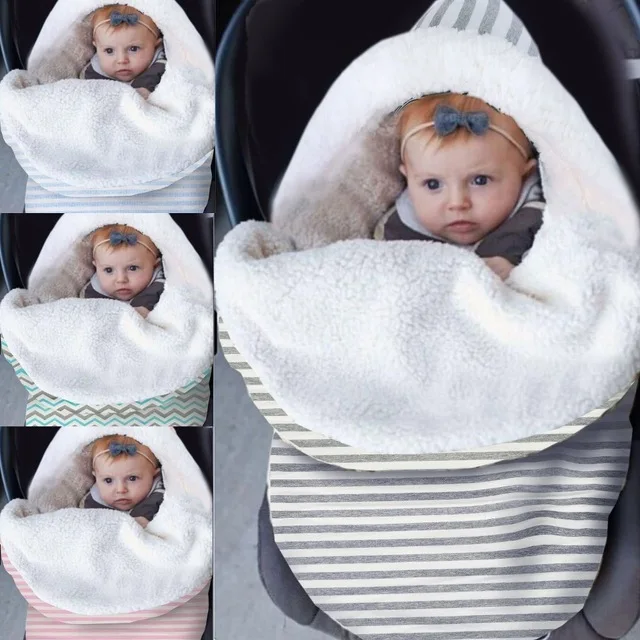 

Thicken baby wrapped knit envelope newborn sleeping bag baby warm blanket baby stroller sleeping bag sack foot
