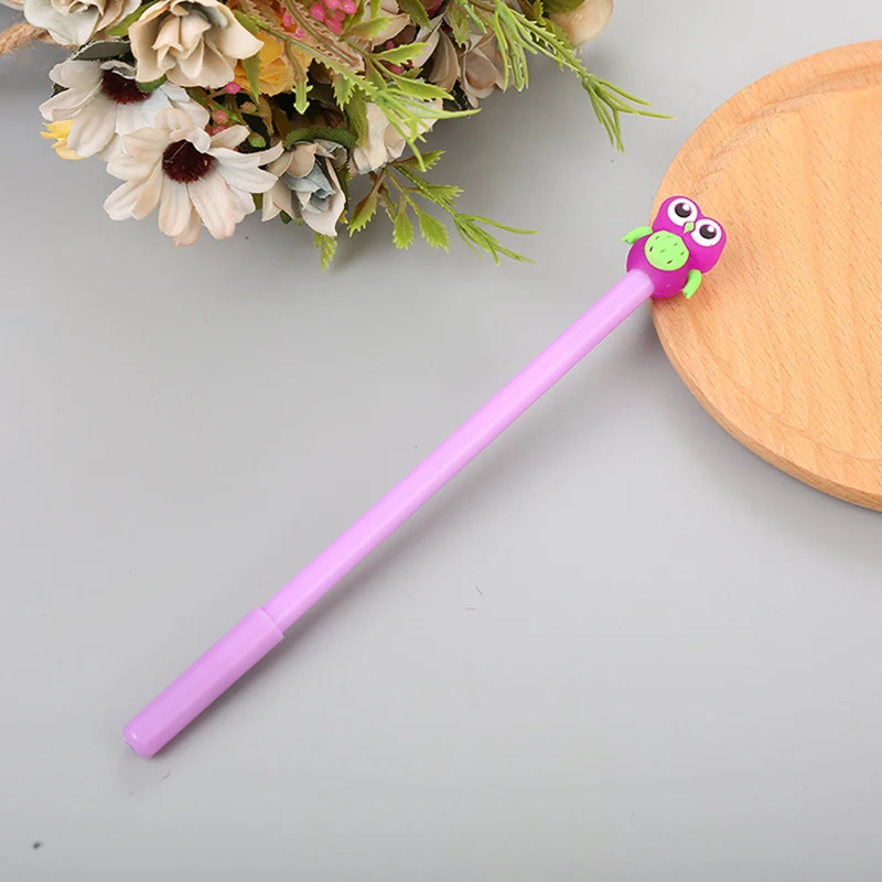 4 шт./лот гелевая ручка в виде совы из мультфильма Kawaii, ручки для письма в виде животных для девочек, подарок, креативные офисные канцелярские принадлежности, школьные принадлежности