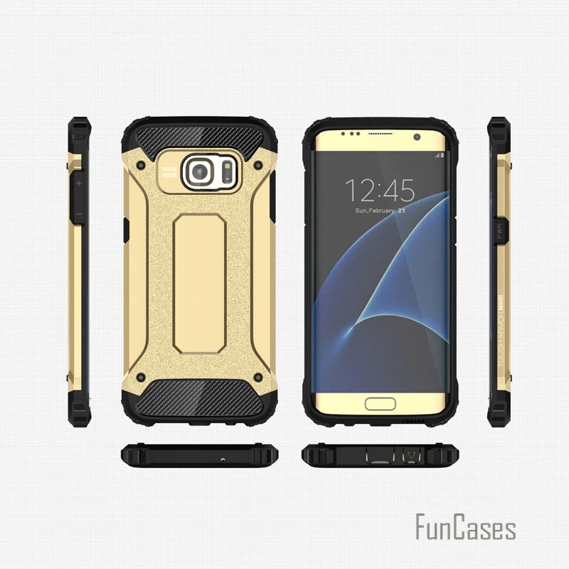 Для samsung S6 edge двухслойный пластиковый + ТПУ защитный чехол для galaxy s6 s ударопрочный