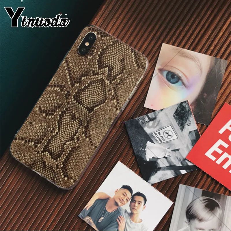Yinuoda змеиная кожа рукоделие принт рисунок чехол для телефона чехол для iPhone X XS MAX 6 6S 7 7plus 8 8Plus 5 5S XR