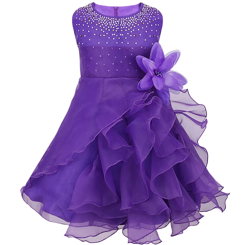 Платье с цветочным узором для девочек 8 видов цветов бальное платье выпускного