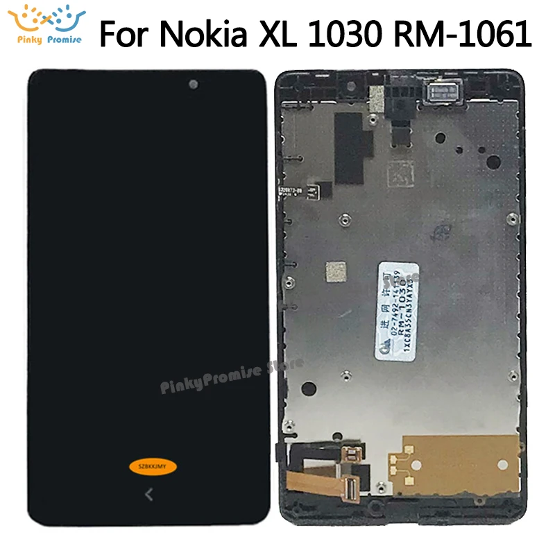 Дигитайзер сенсорного экрана + ЖК дисплей в сборе с рамкой для Nokia XL 1030 |touch screen