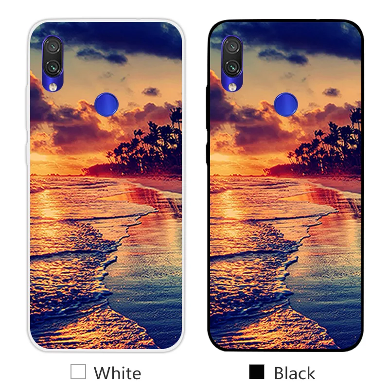 Для Xiaomi Redmi Note 7 TPU прозрачный силиконовый ультра тонкий чехол Дизайн Улыбка телефонные чехлы для Redmi Note 7 задняя матовая крышка