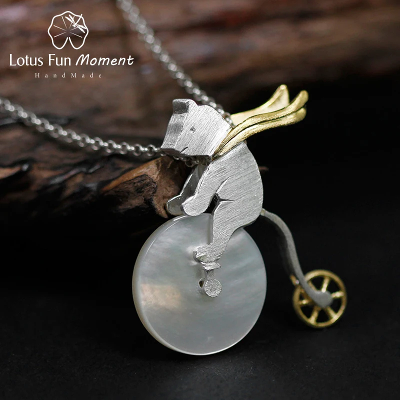Lotus Fun Moment реального 925 пробы серебро Дизайн Модные украшения милые езда на