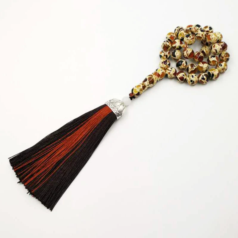 Запах Tasbih Смола четки мусульманская молитва бисер субха хлопок кисточка подарок