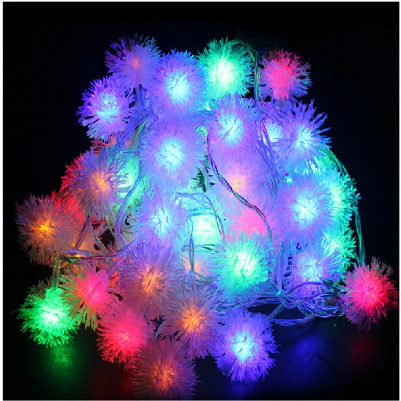 10 м 50 светодиодный одов пушистый шар RGB Edelweiss Снежинка светильник ная гирлянда 220